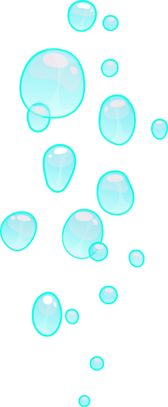 Underwater game cartoon bubbles, location asset